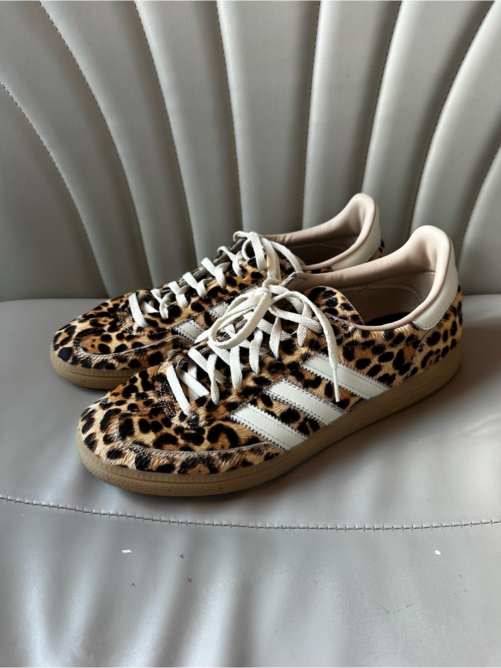 adidas Spezial Leopard Print Sneakers with White Stripes